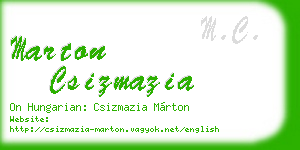 marton csizmazia business card